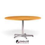 arne jacobsen style mid century teak top dining table