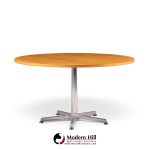 arne jacobsen style mid century teak top dining table