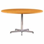 arne jacobsen style mid century teak top dining table