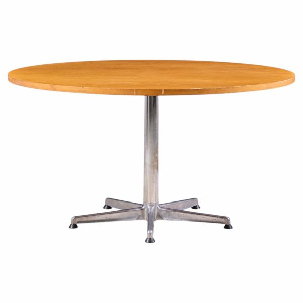 arne jacobsen style mid century teak top dining table