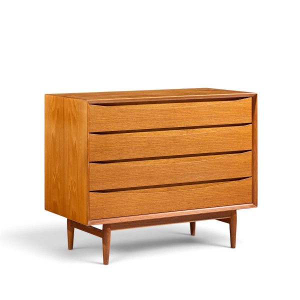 arne vodder for sibast mid century danish teak 4 drawer dresser