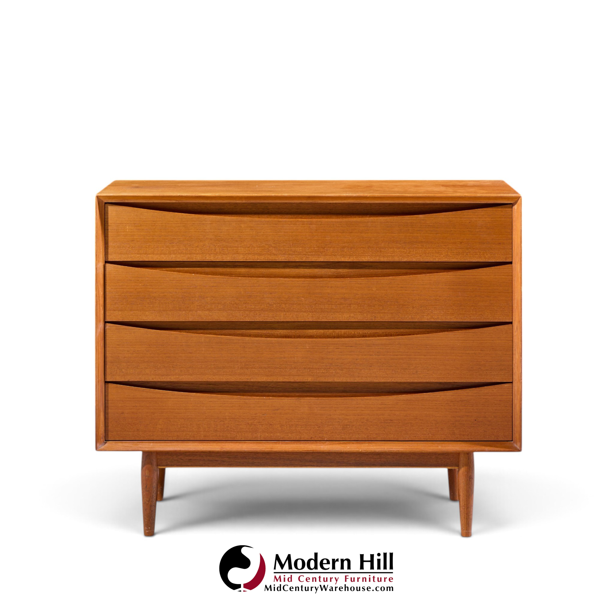 arne vodder for sibast mid century danish teak 4 drawer dresser