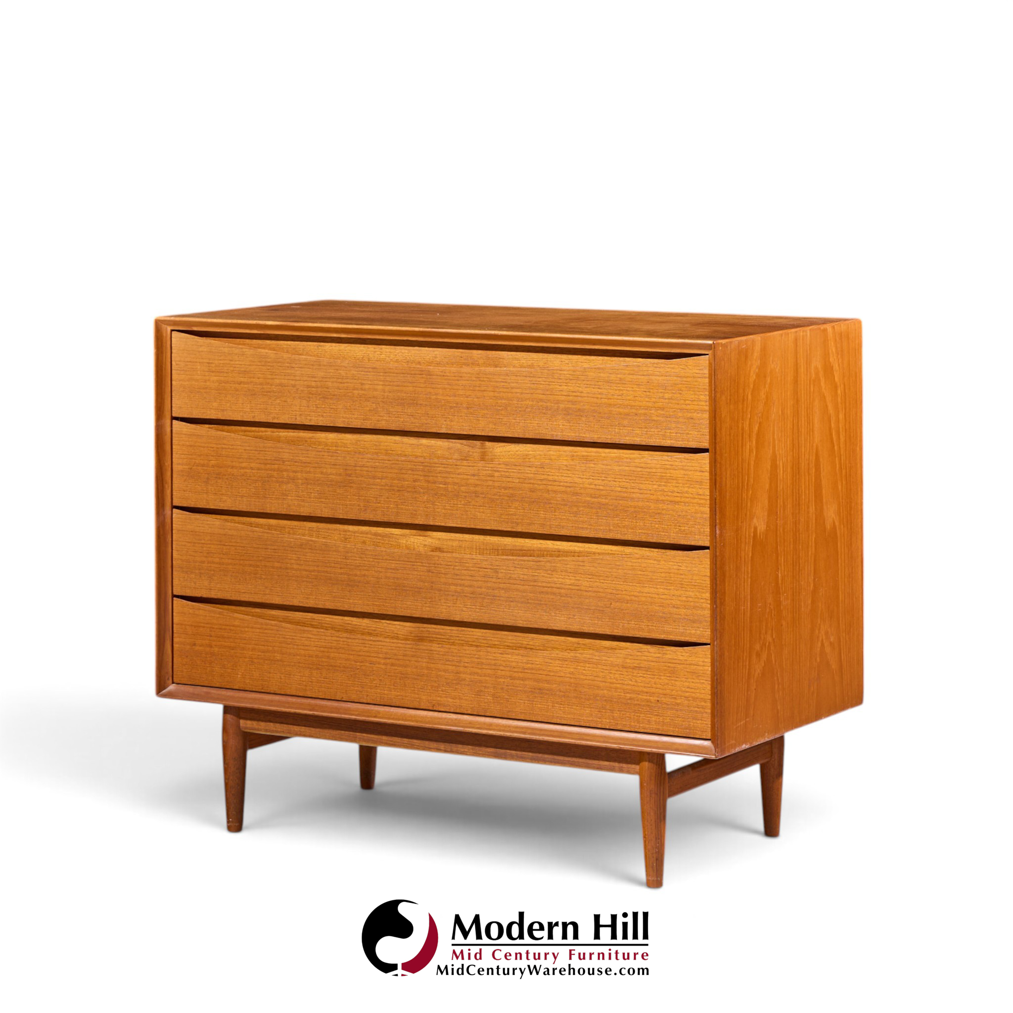 arne vodder for sibast mid century danish teak 4 drawer dresser