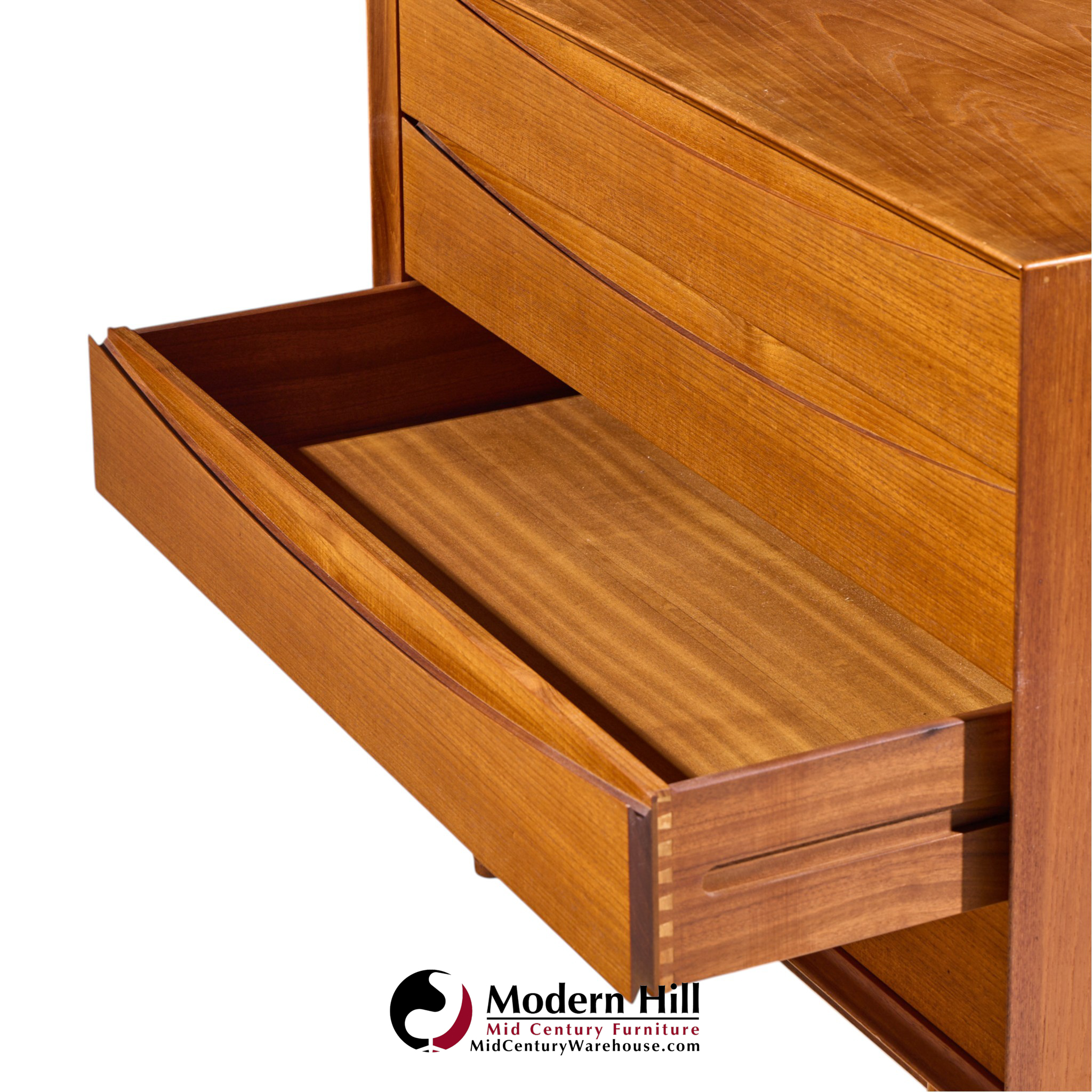 arne vodder for sibast mid century danish teak 4 drawer dresser