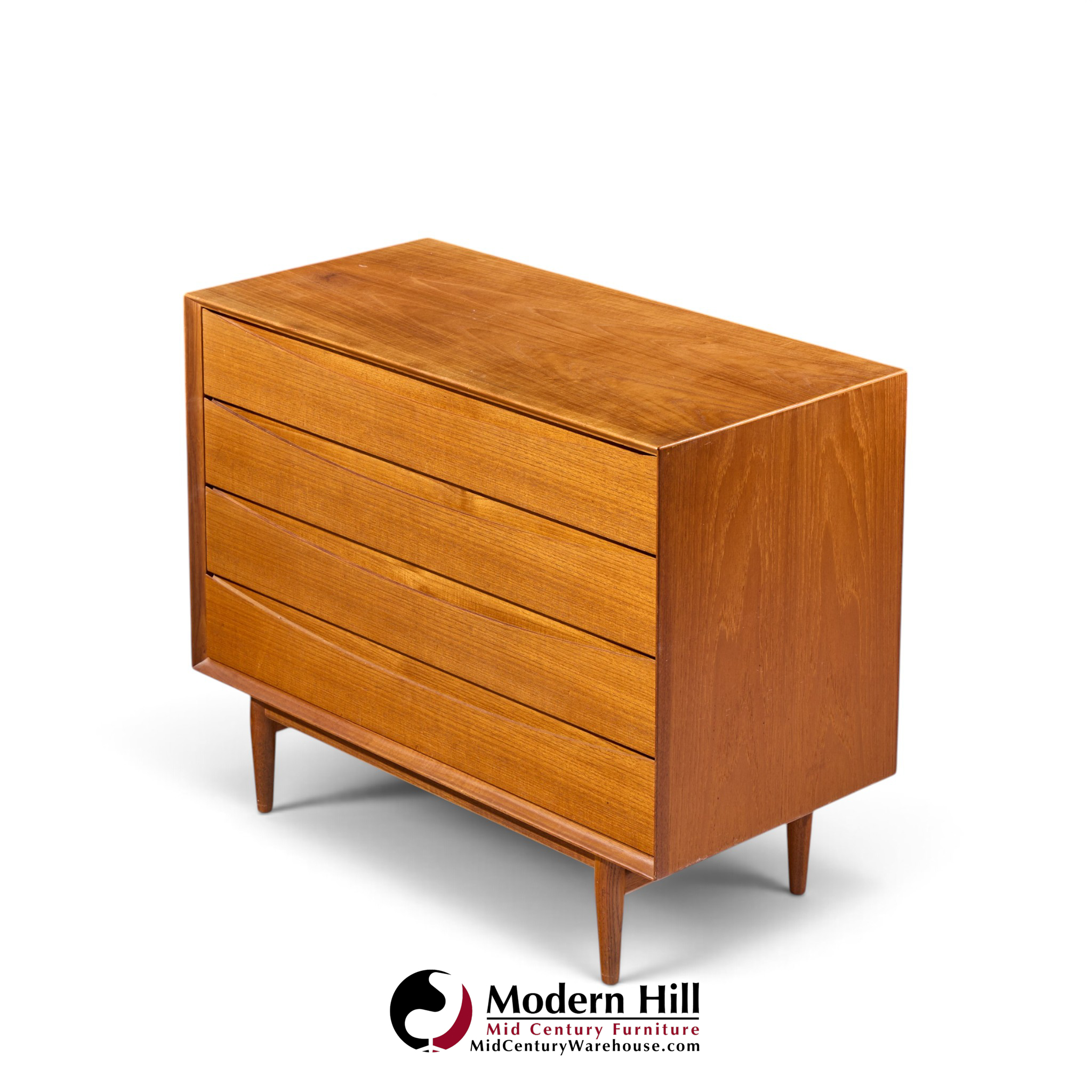 arne vodder for sibast mid century danish teak 4 drawer dresser