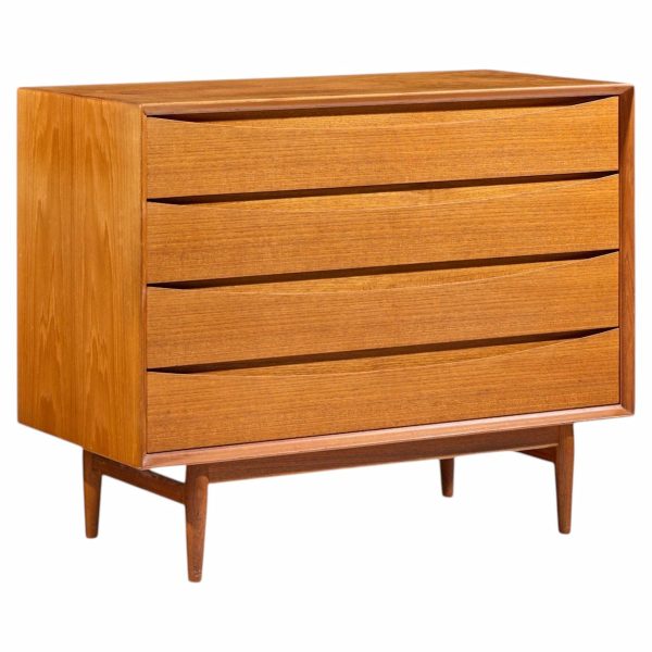 arne vodder for sibast mid century danish teak 4 drawer dresser