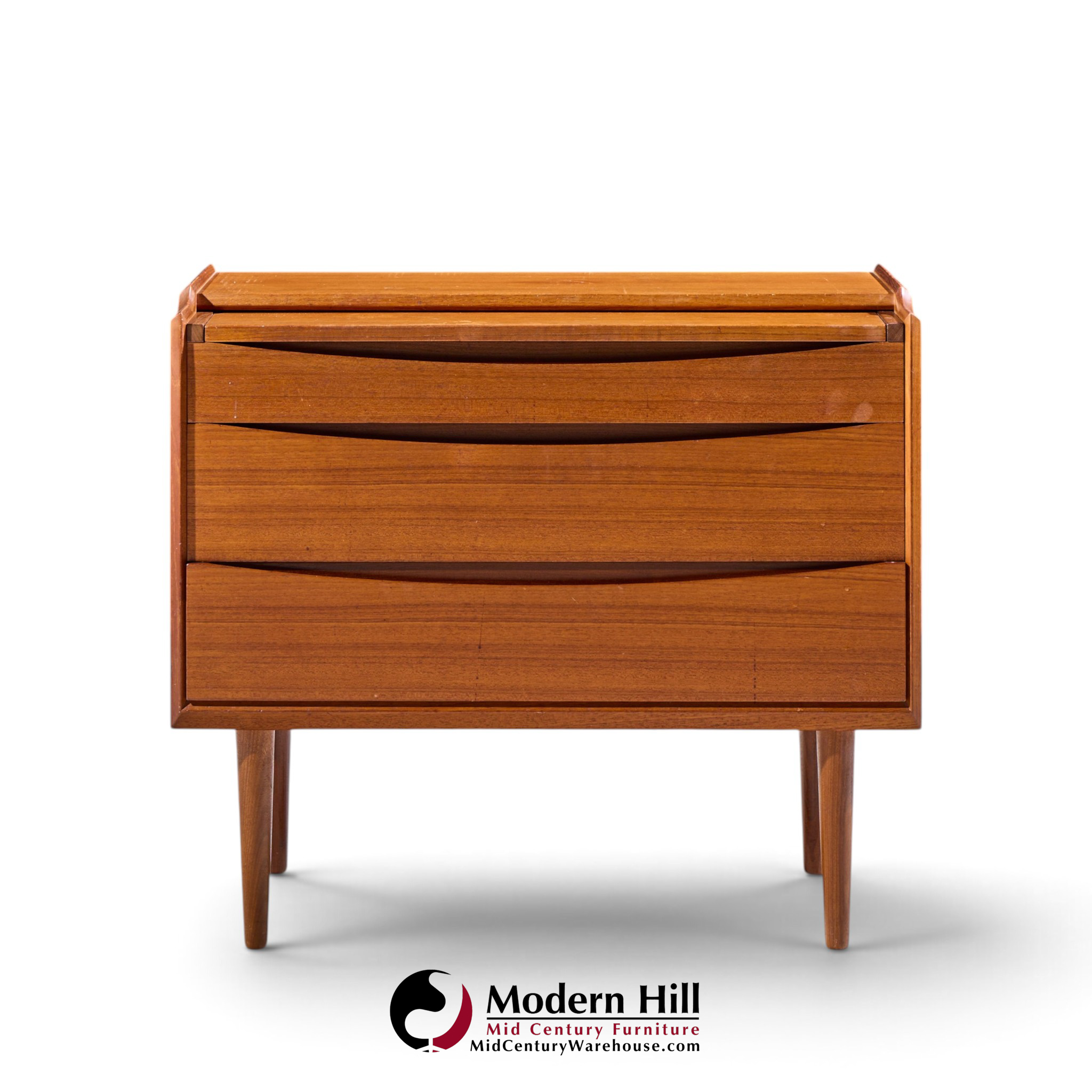 arne vodder for sibast mid century danish teak dressing table vanity dresser
