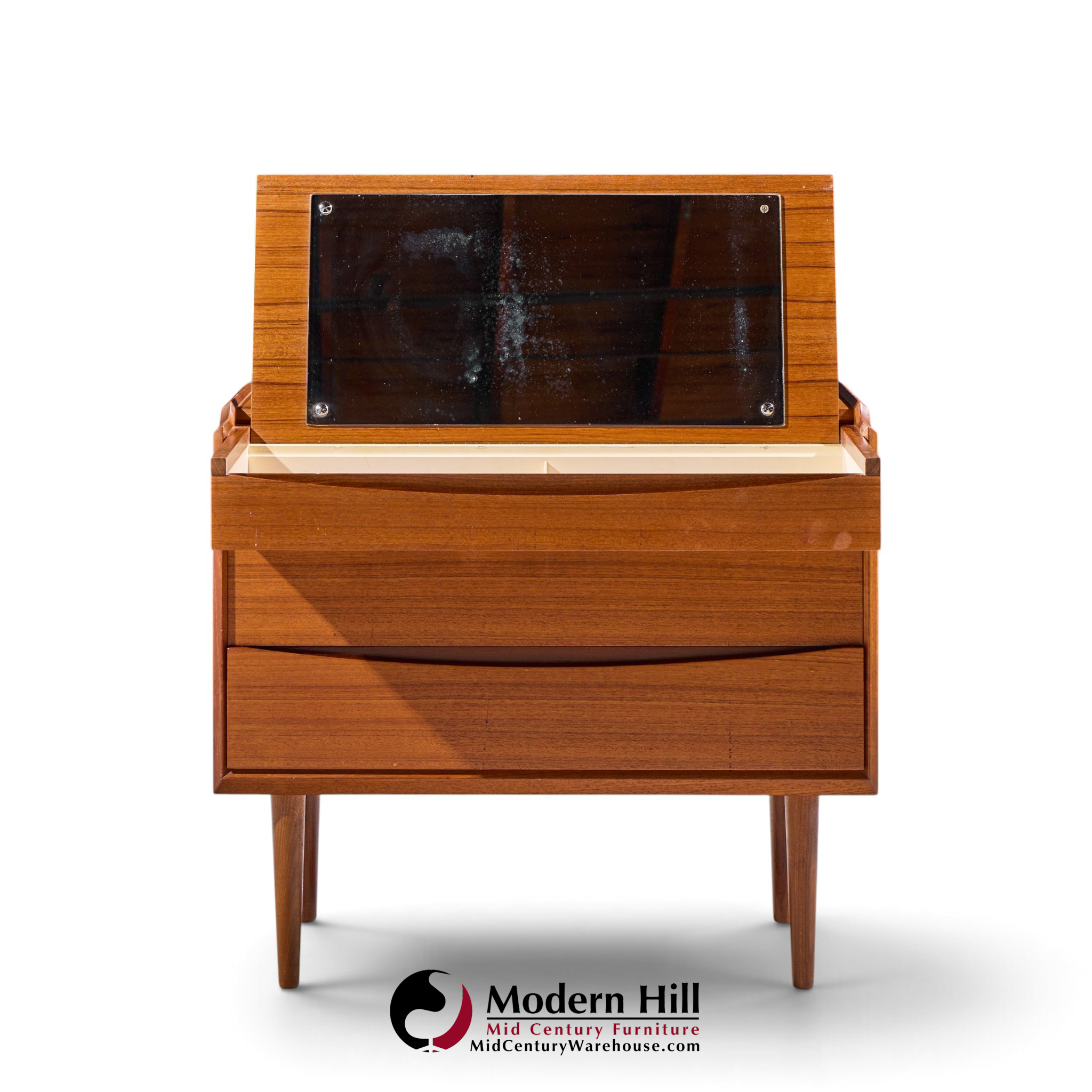 arne vodder for sibast mid century danish teak dressing table vanity dresser