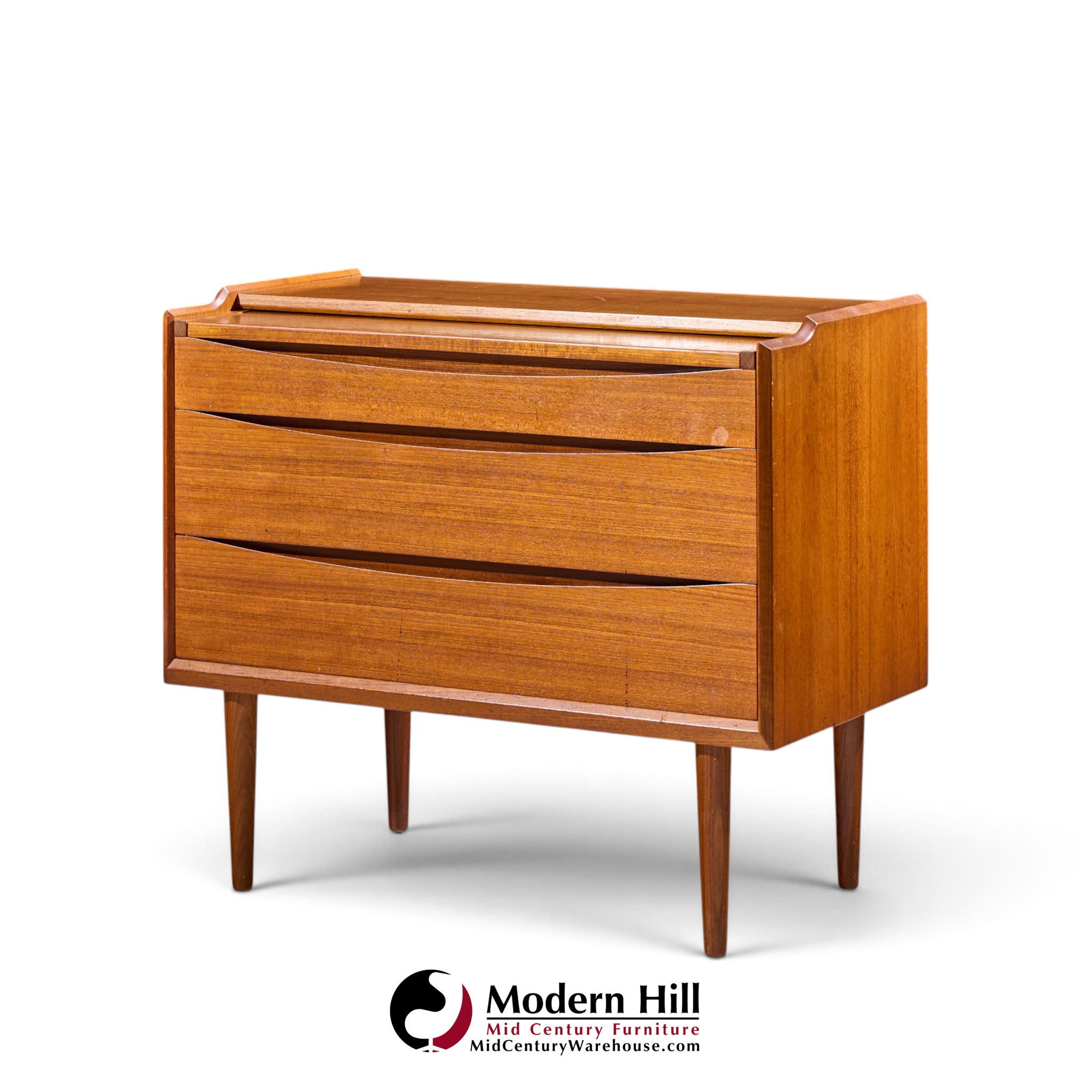 arne vodder for sibast mid century danish teak dressing table vanity dresser