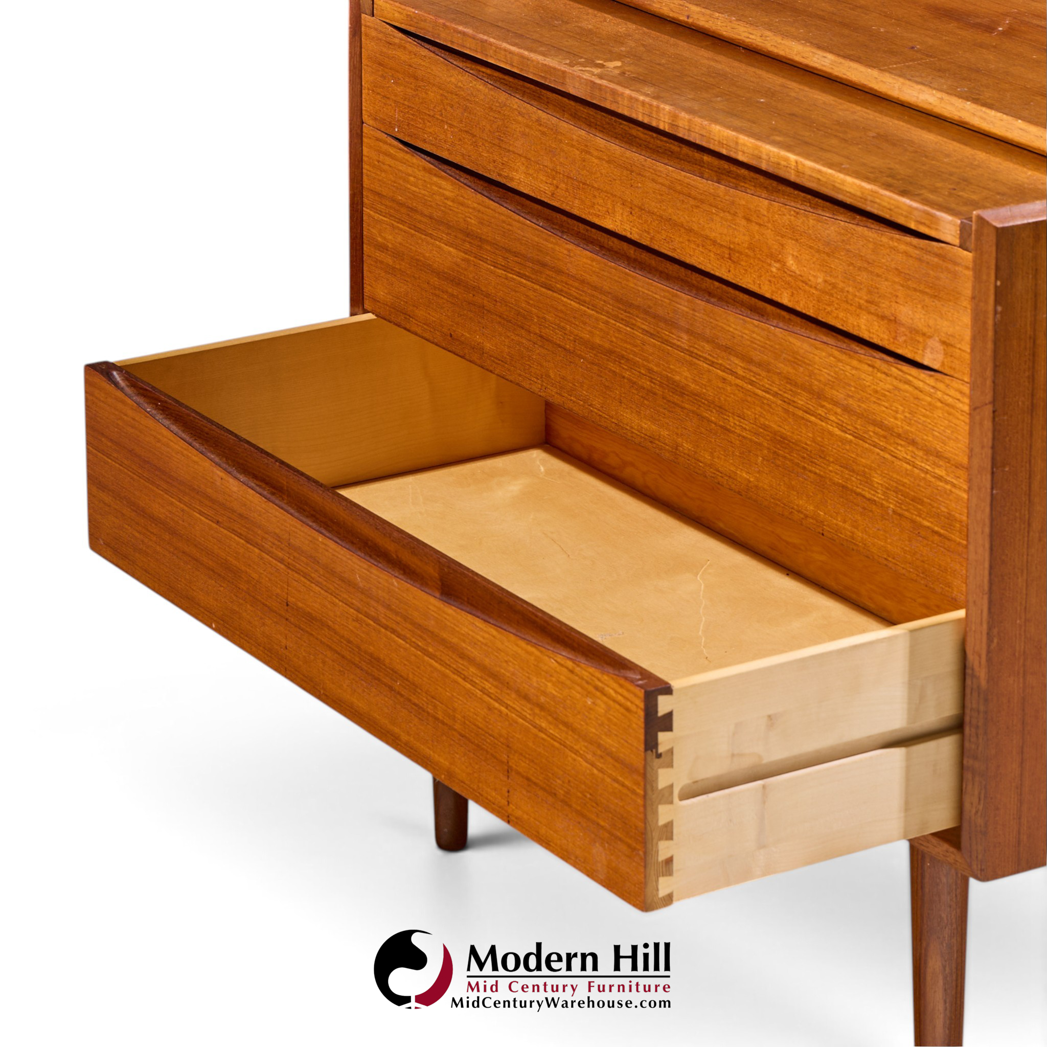 arne vodder for sibast mid century danish teak dressing table vanity dresser