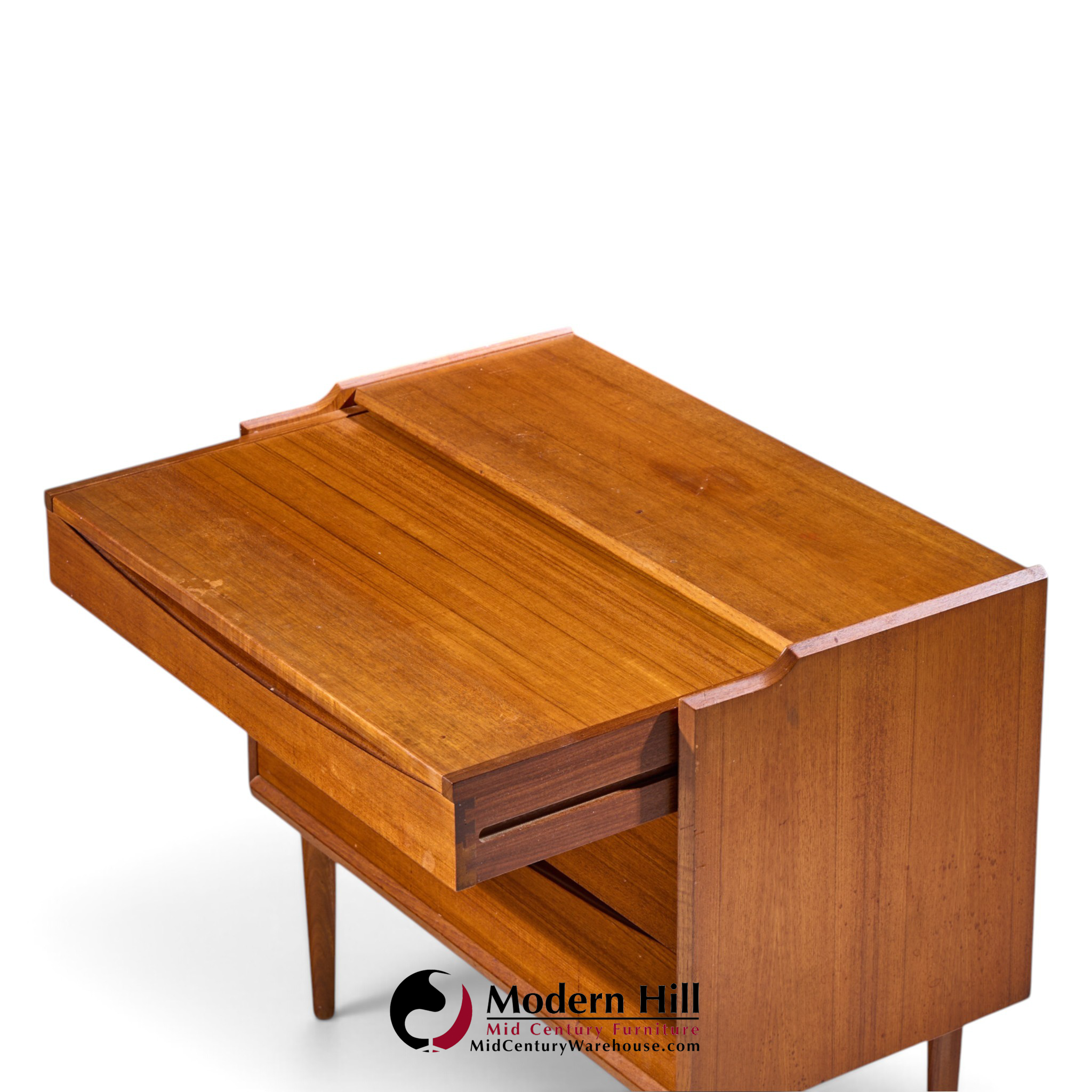 arne vodder for sibast mid century danish teak dressing table vanity dresser