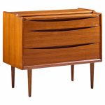 arne vodder for sibast mid century danish teak dressing table vanity dresser
