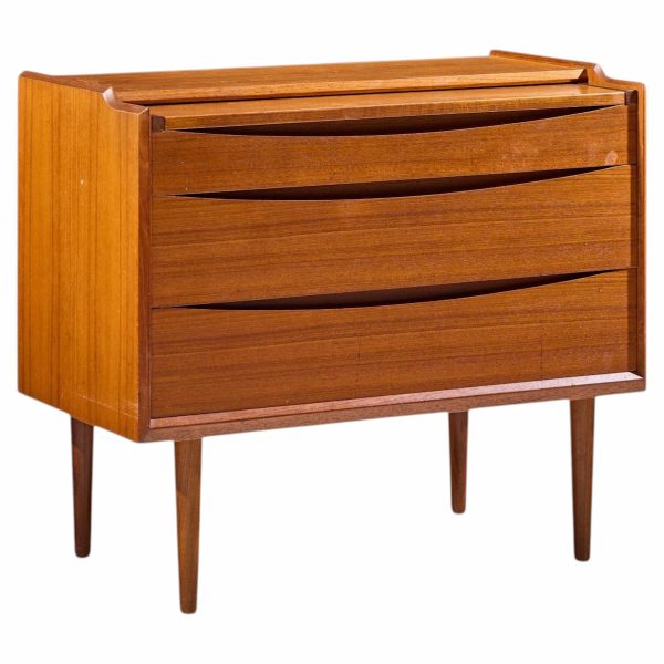 arne vodder for sibast mid century danish teak dressing table vanity dresser