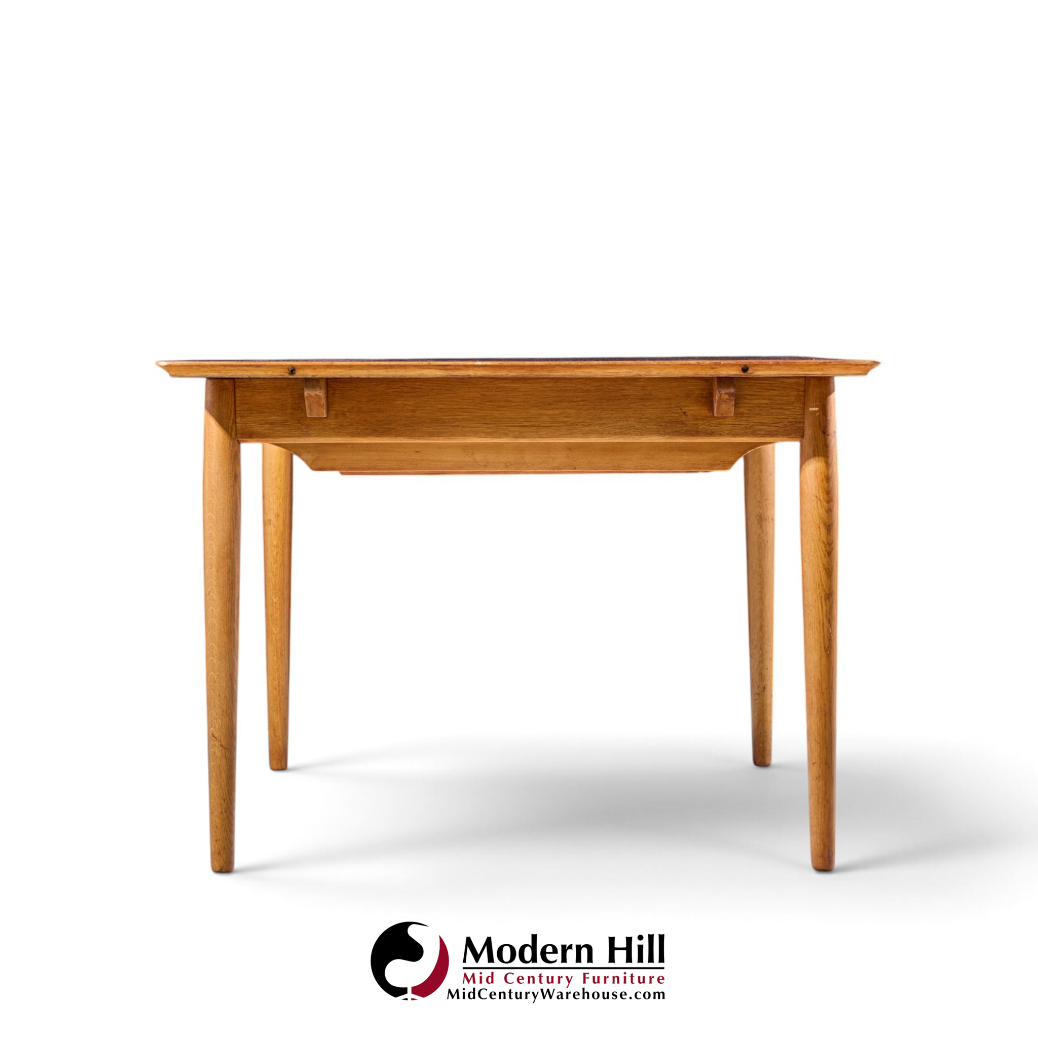 arne vodder for sibast mid century danish teak expanding dining table with 2 leaves