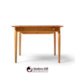 arne vodder for sibast mid century danish teak expanding dining table with 2 leaves