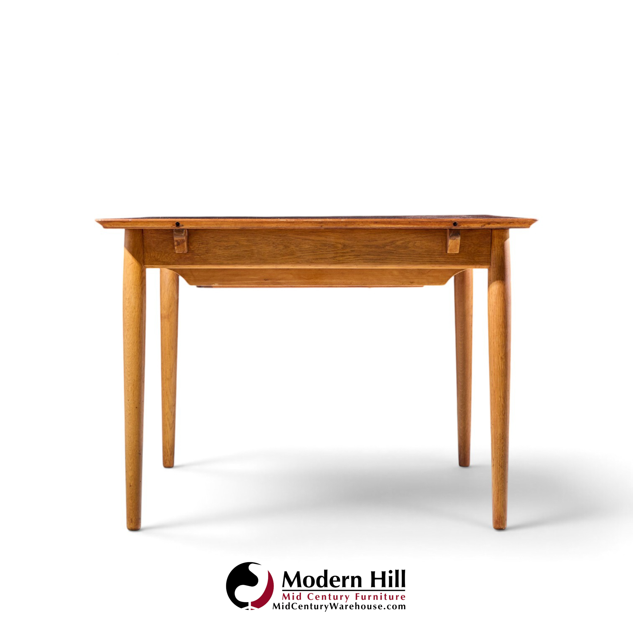 arne vodder for sibast mid century danish teak expanding dining table with 2 leaves