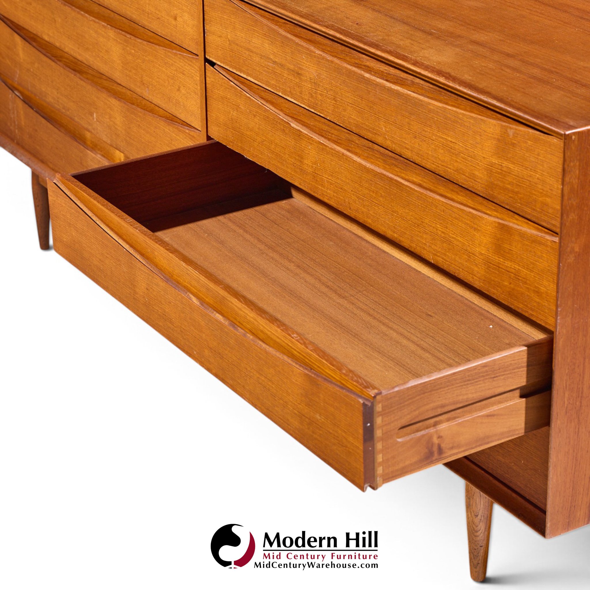 arne vodder for sibast triennale mid century danish teak 8 drawer dresser