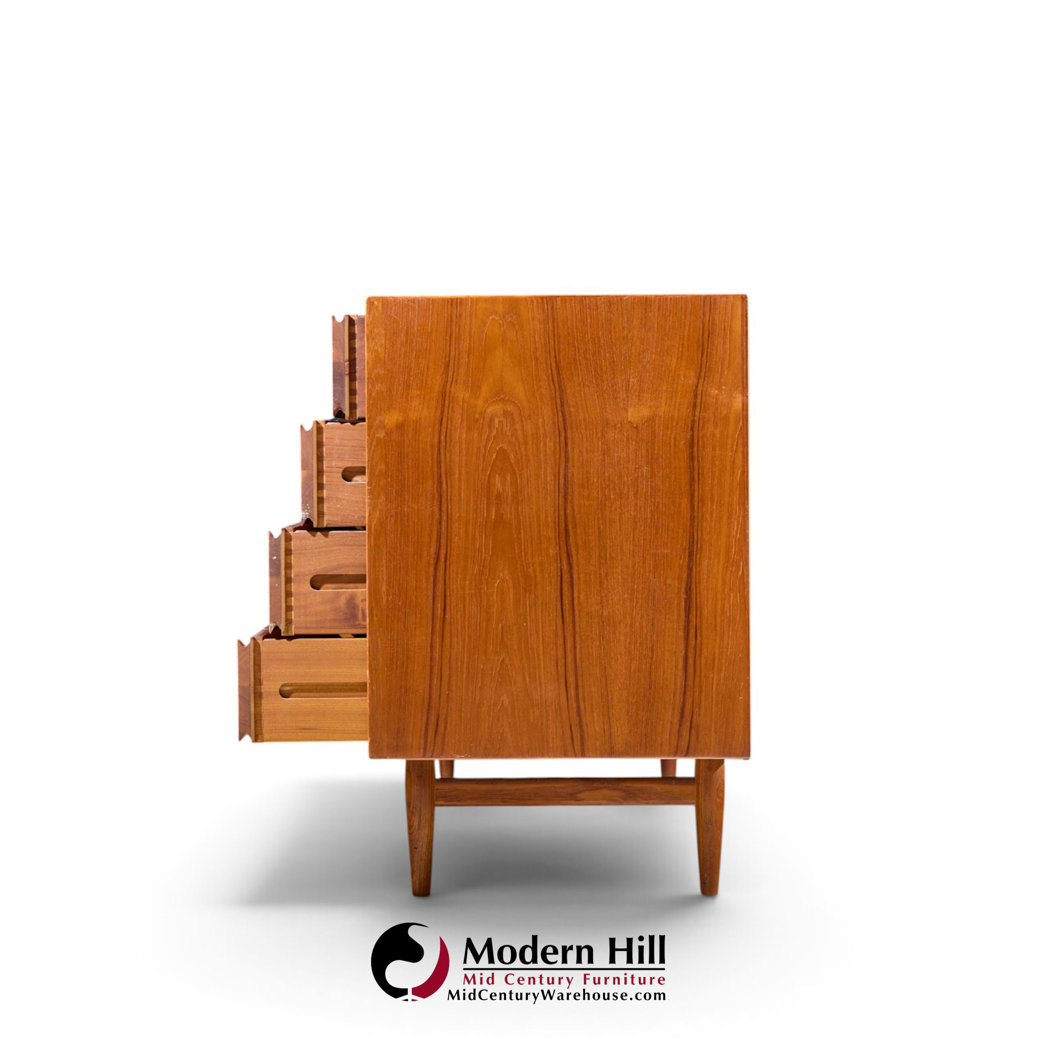 arne vodder for sibast triennale mid century danish teak 8 drawer dresser