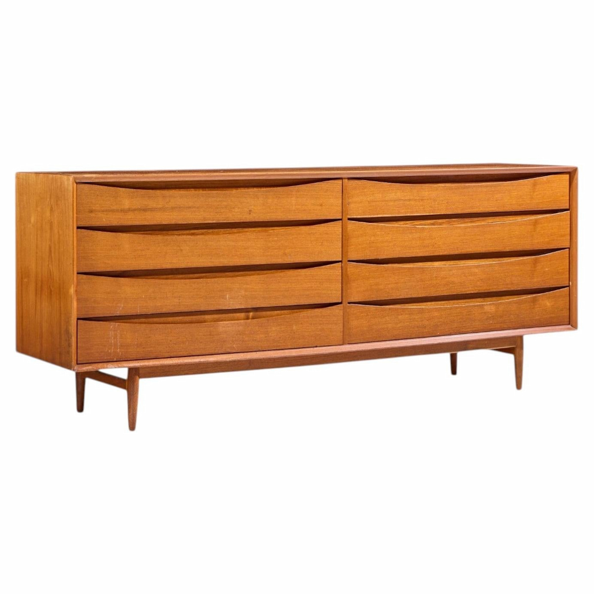 arne vodder for sibast triennale mid century danish teak 8 drawer dresser