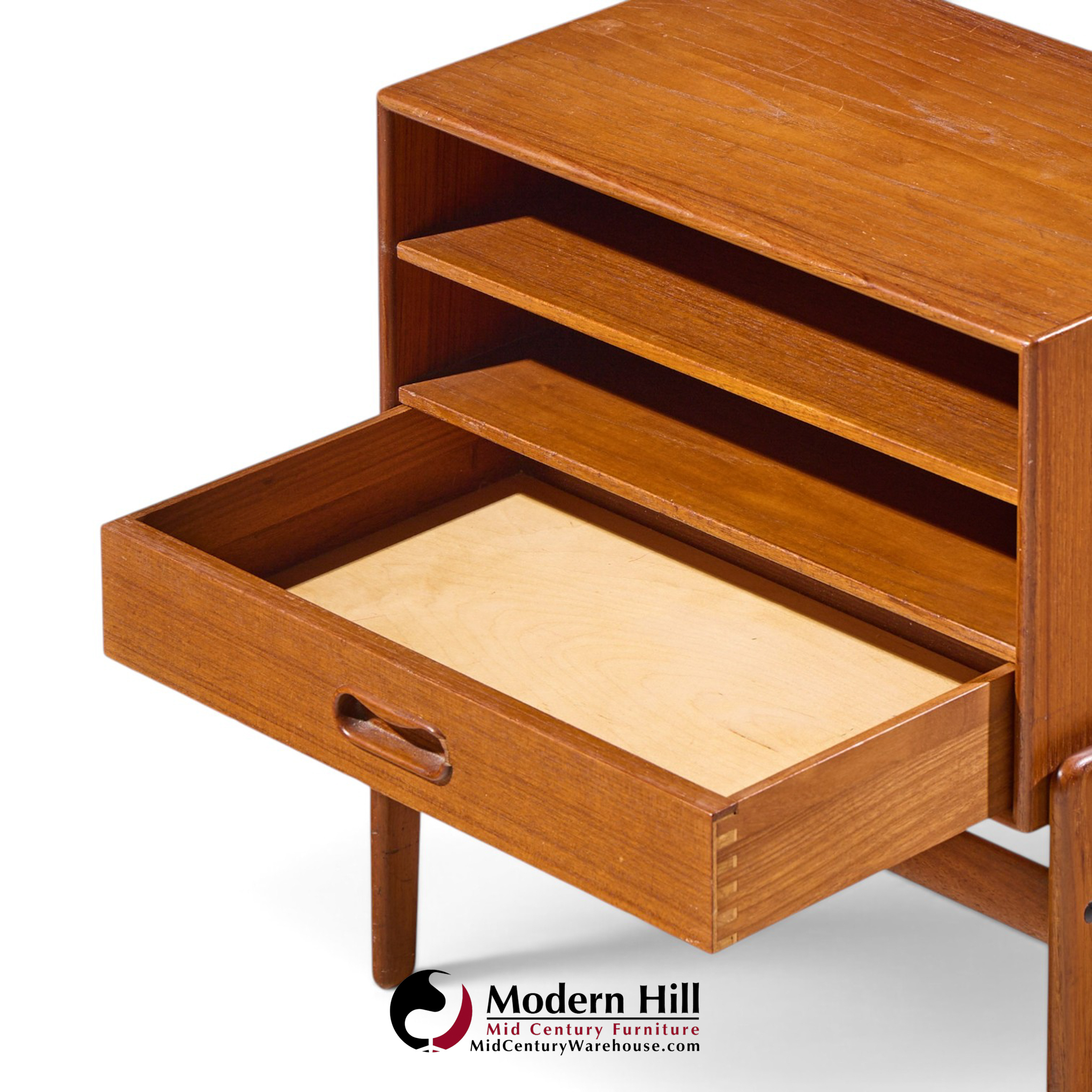 arne vodder for vamo sønderborg mid century danish teak nightstands - pair