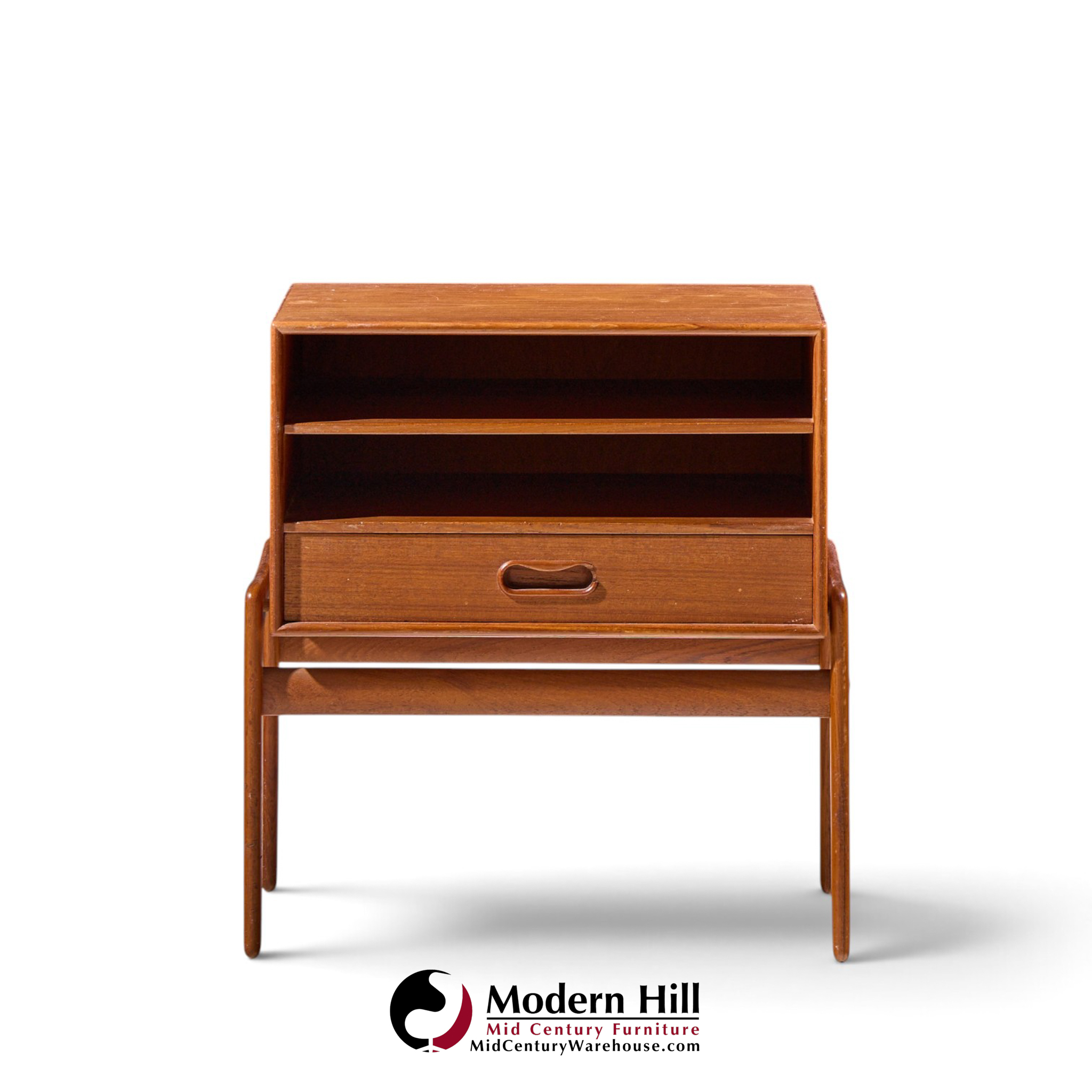 arne vodder for vamo sønderborg mid century danish teak nightstands - pair