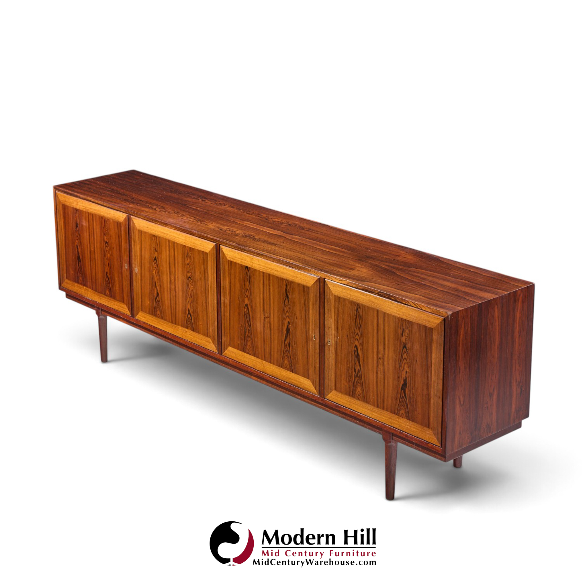 arne vodder for vamo sønderborg model 59/4 mid century danish rosewood credenza