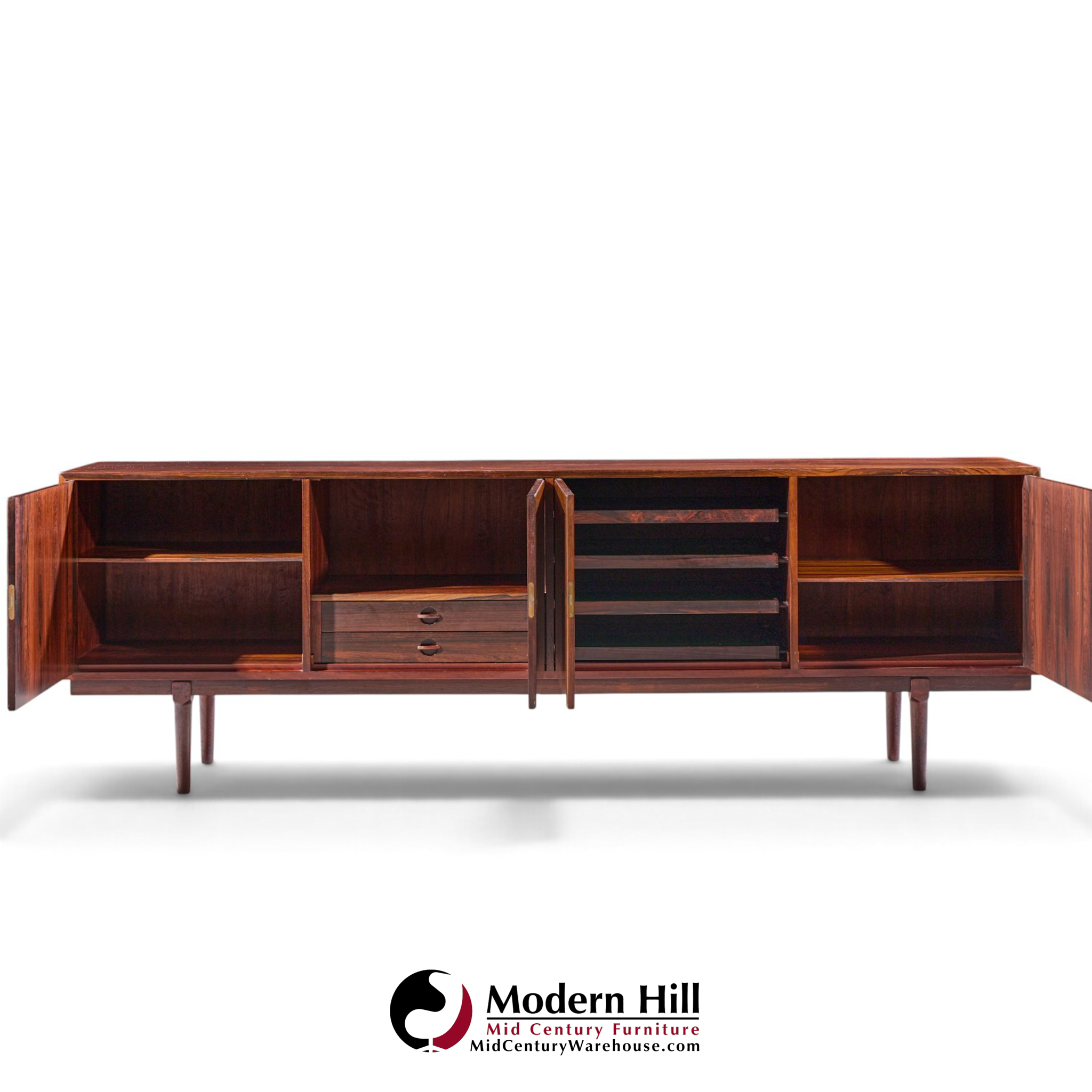 arne vodder for vamo sønderborg model 59/4 mid century danish rosewood credenza