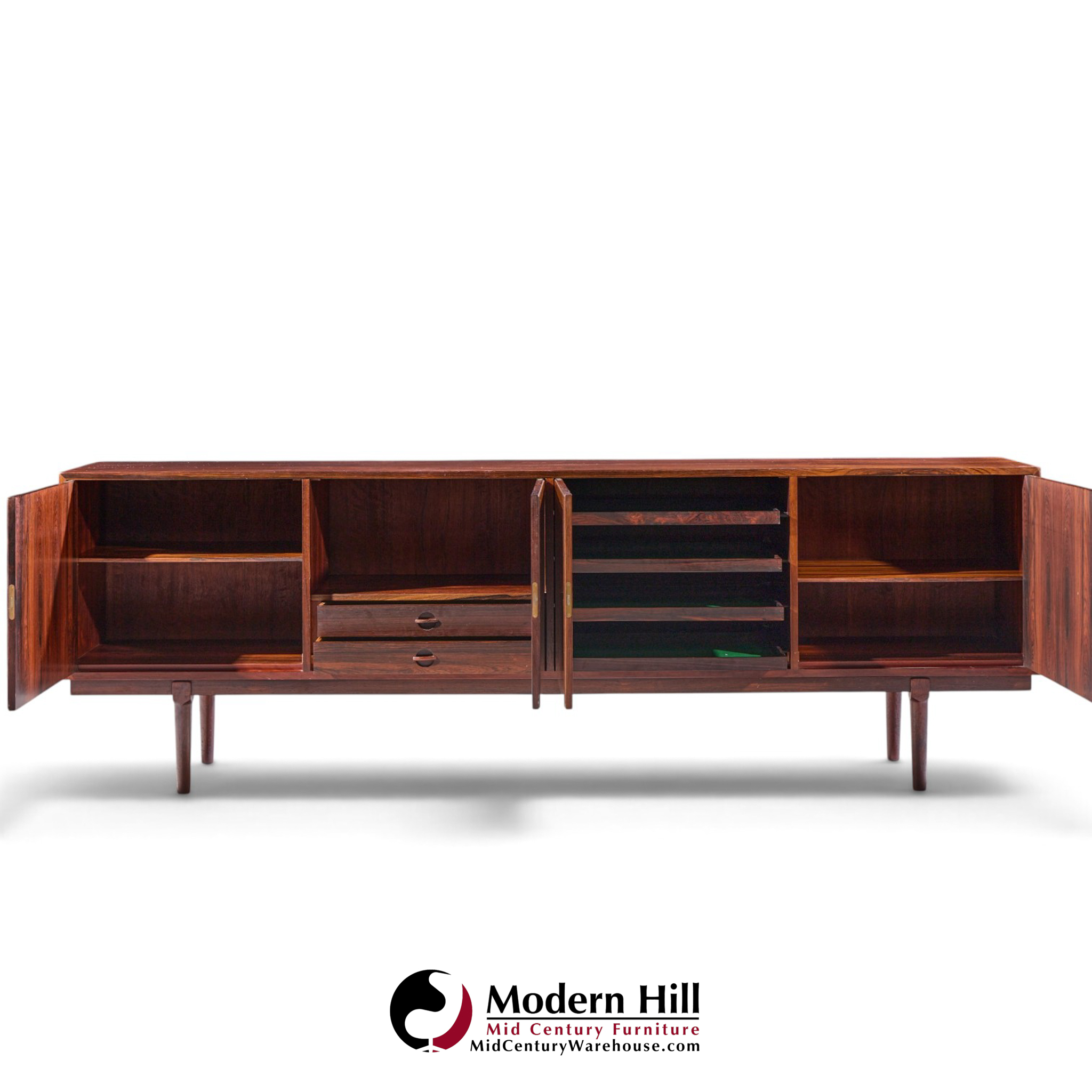 arne vodder for vamo sønderborg model 59/4 mid century danish rosewood credenza