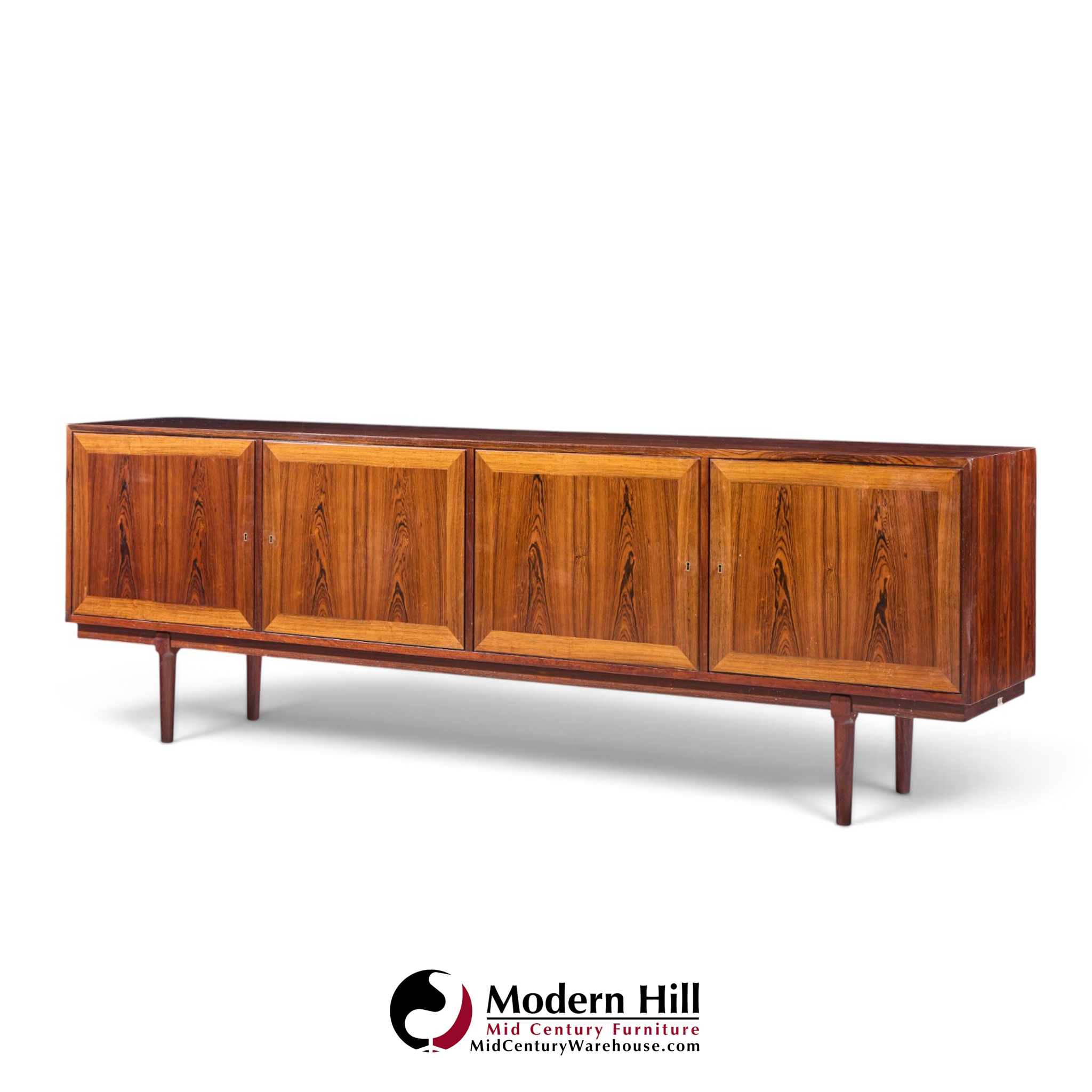 arne vodder for vamo sønderborg model 59/4 mid century danish rosewood credenza