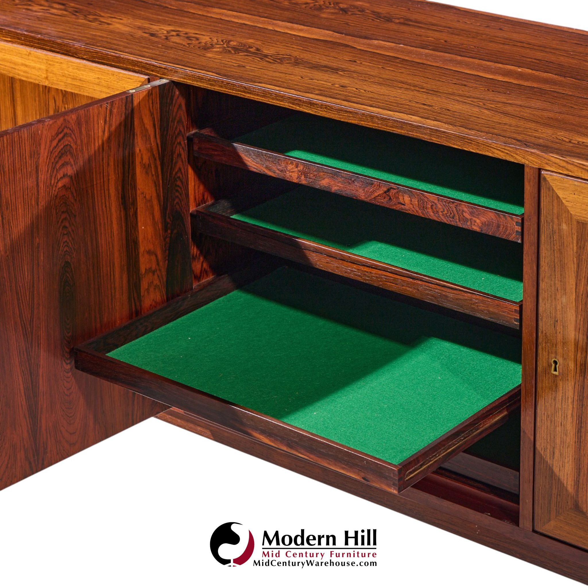 arne vodder for vamo sønderborg model 59/4 mid century danish rosewood credenza