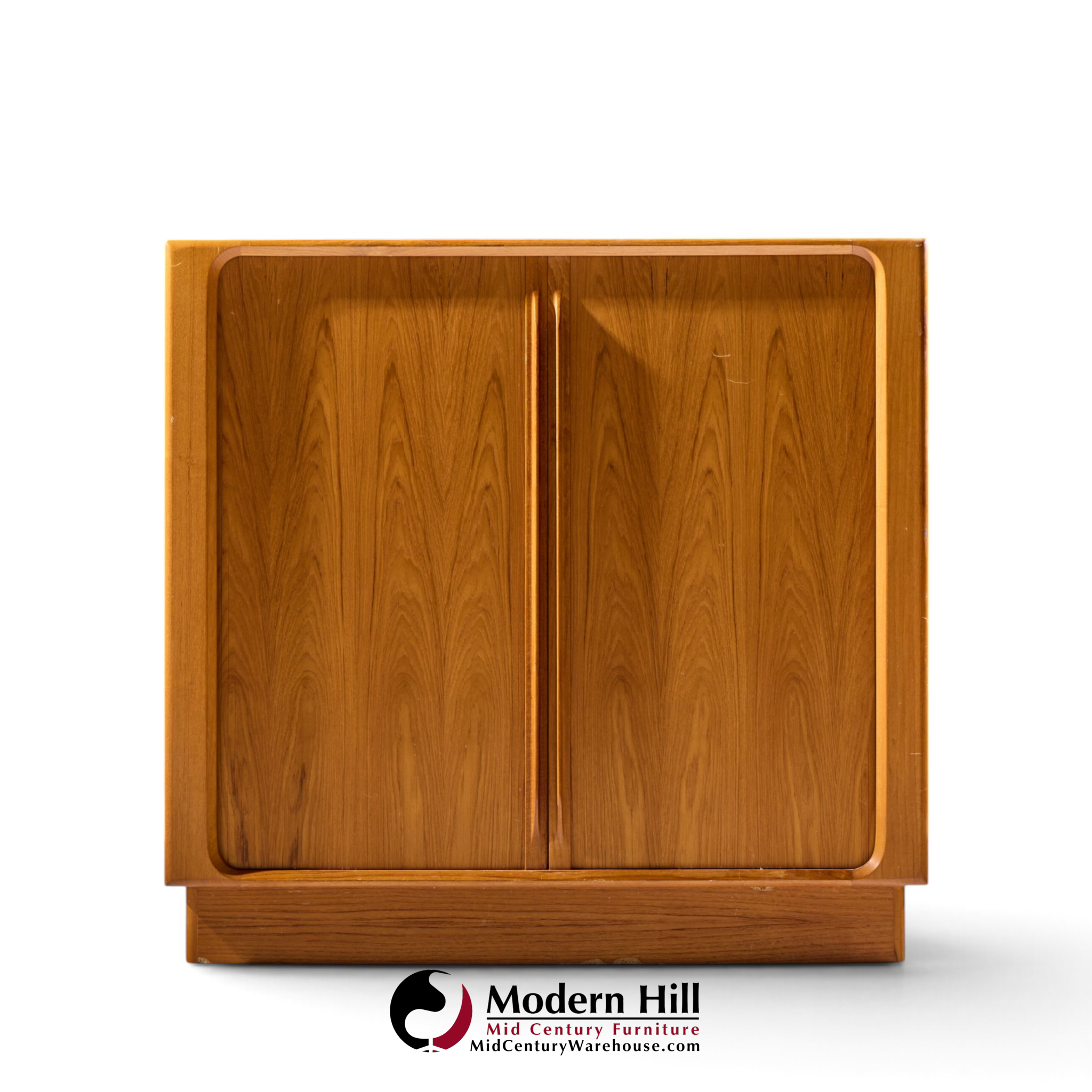 bernhard pedersen mid century danish teak tambour door armoire dresser