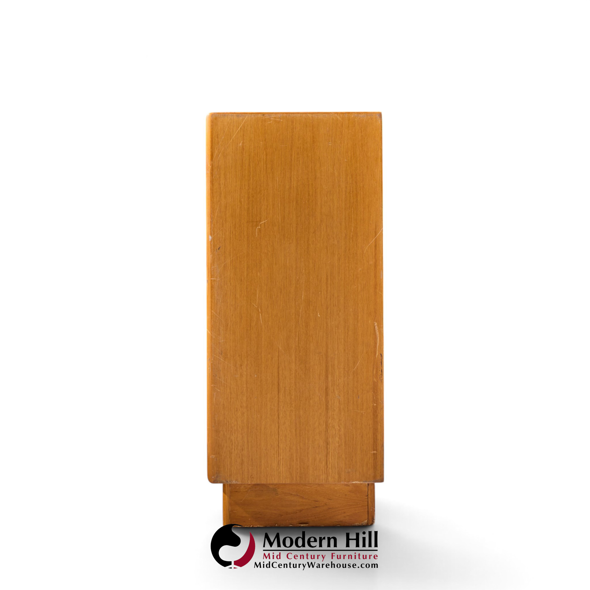 bernhard pedersen mid century danish teak tambour door armoire dresser