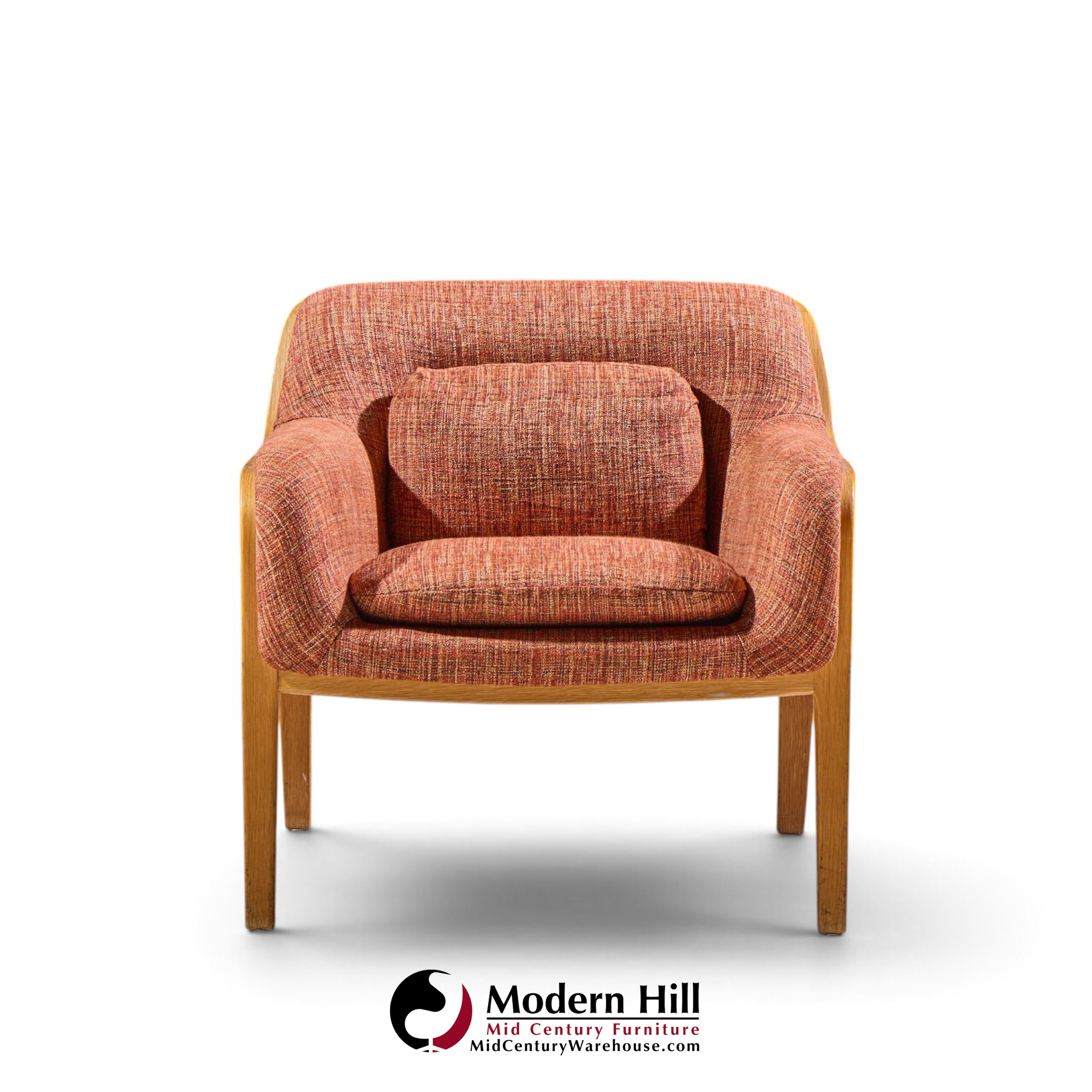 bill stephens for knoll model 1315 mid century bentwood lounge chairs - pair