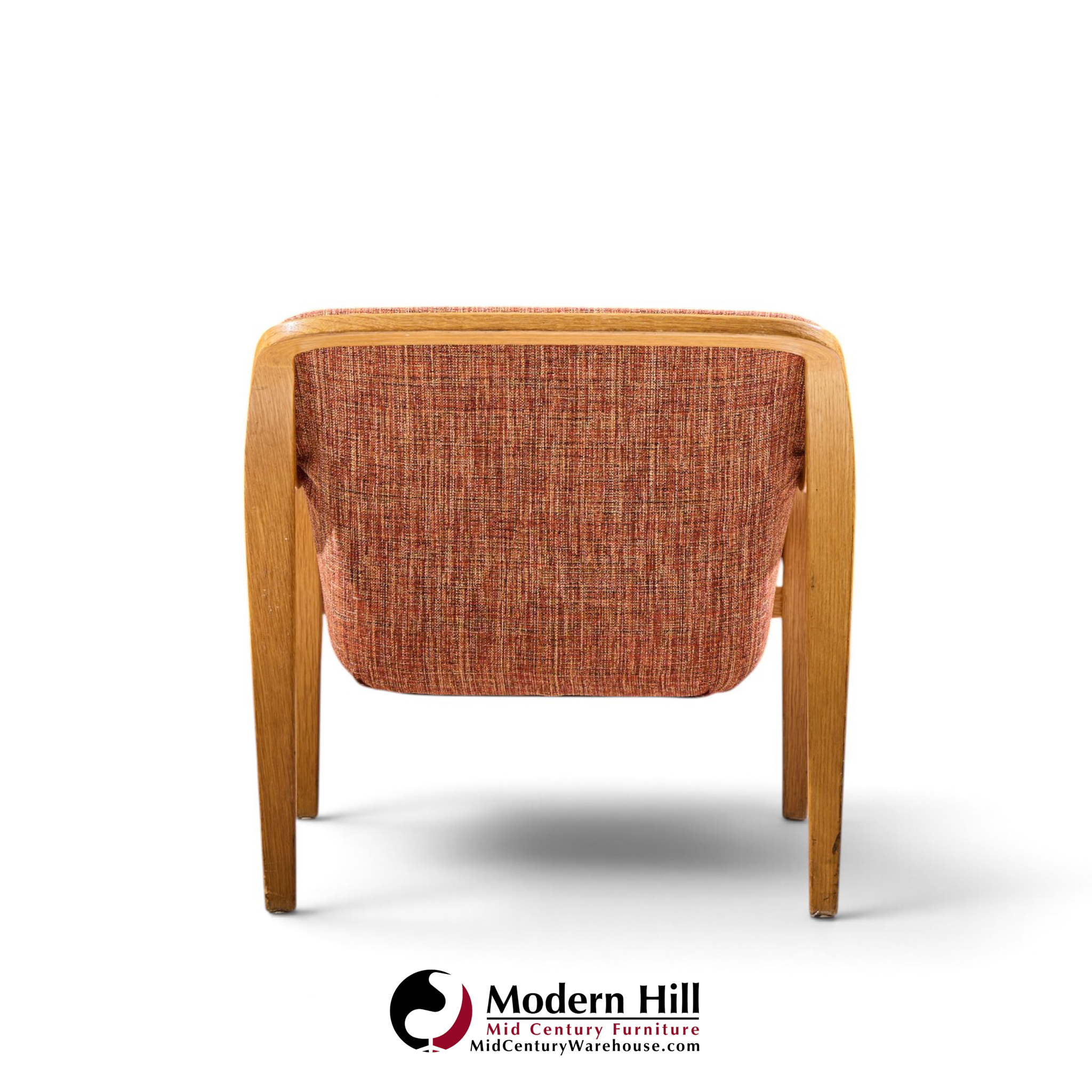 bill stephens for knoll model 1315 mid century bentwood lounge chairs - pair