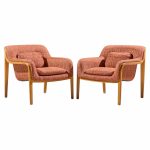 bill stephens for knoll model 1315 mid century bentwood lounge chairs - pair