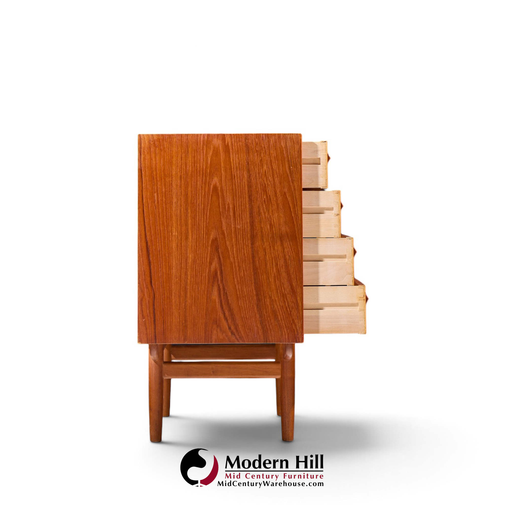 børge mogensen mid century danish modern teak and oak chest of drawers - pair