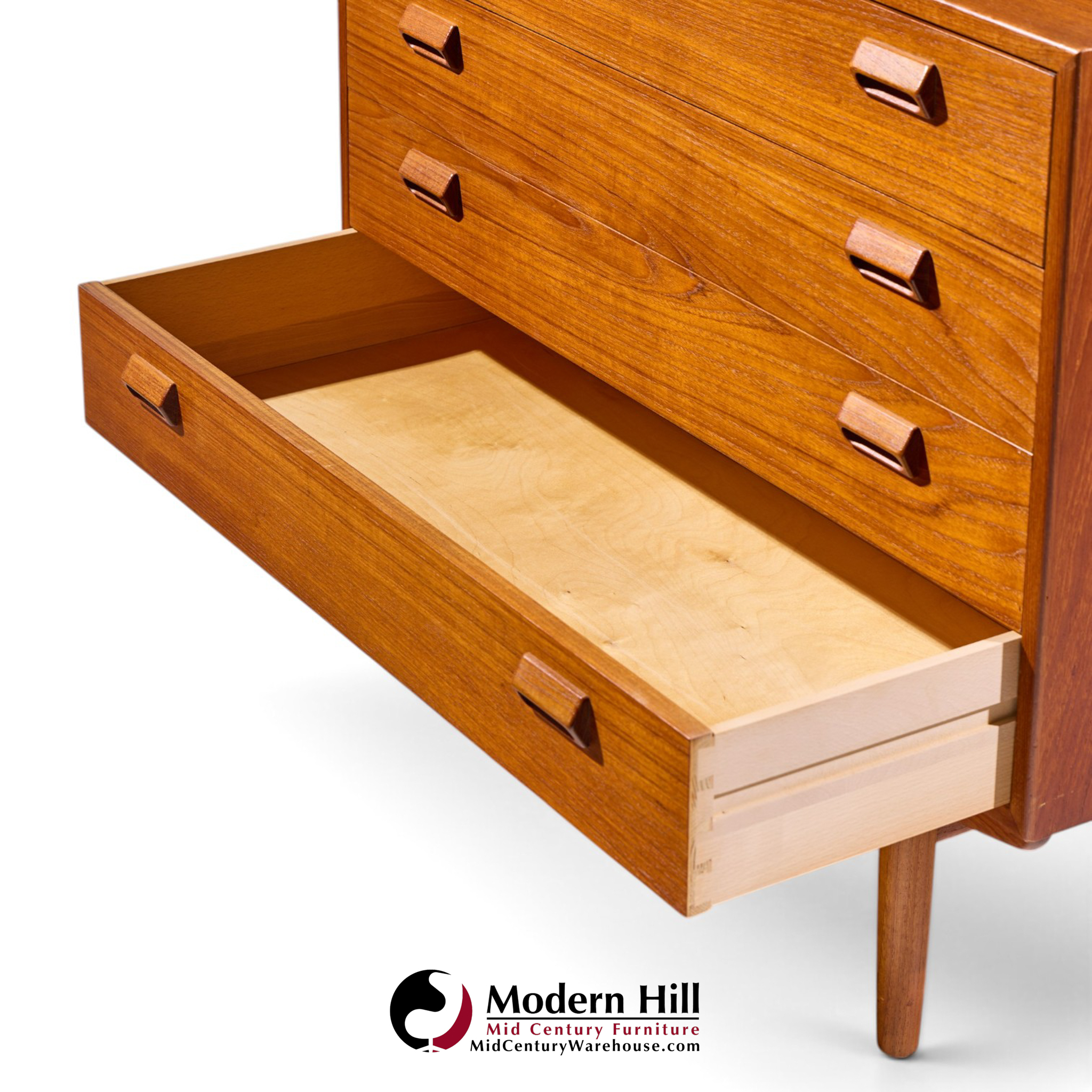 børge mogensen mid century danish modern teak and oak chest of drawers - pair