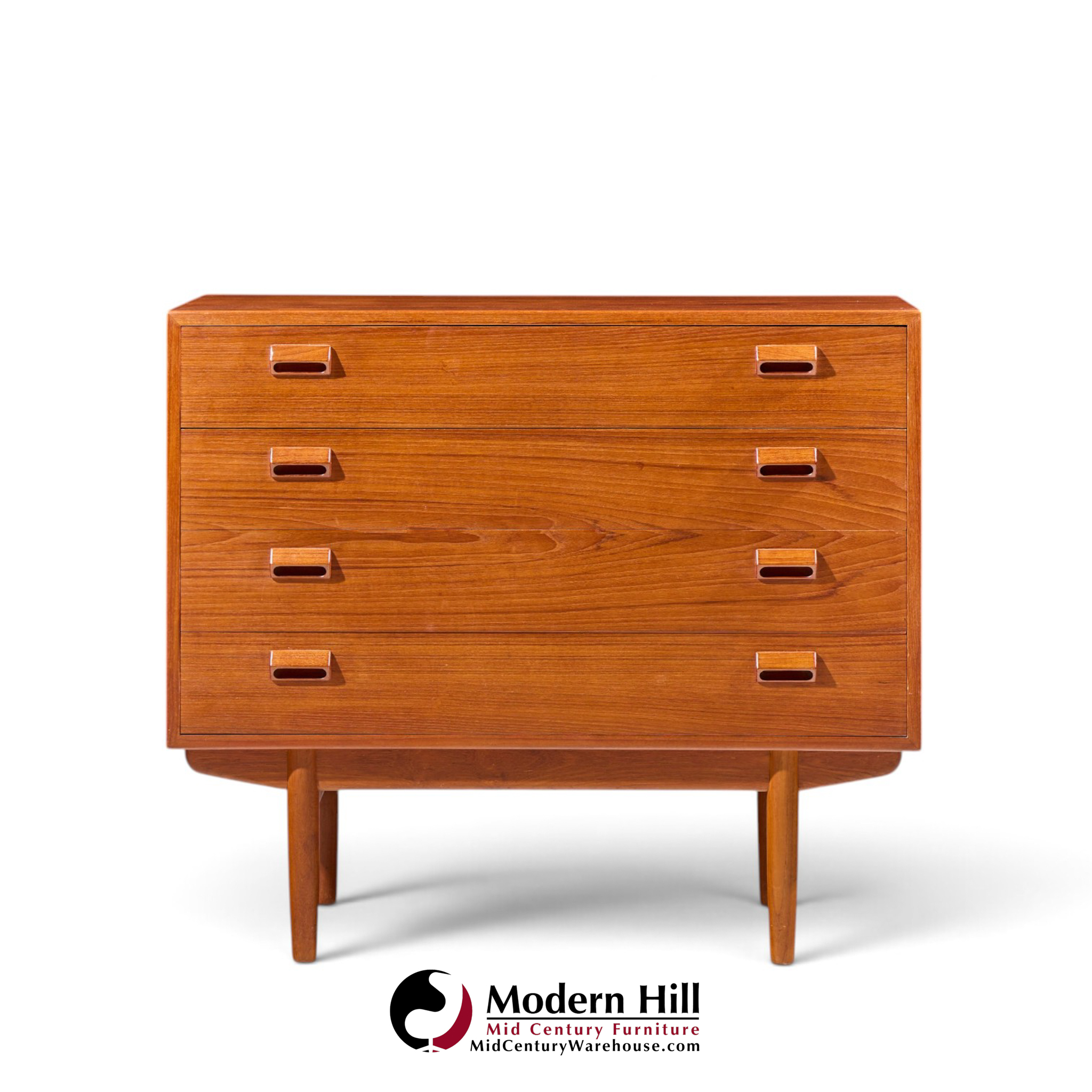 børge mogensen mid century danish modern teak and oak chest of drawers - pair