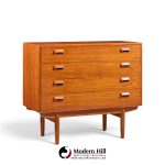 børge mogensen mid century danish modern teak and oak chest of drawers - pair