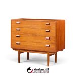 børge mogensen mid century danish modern teak and oak chest of drawers - pair