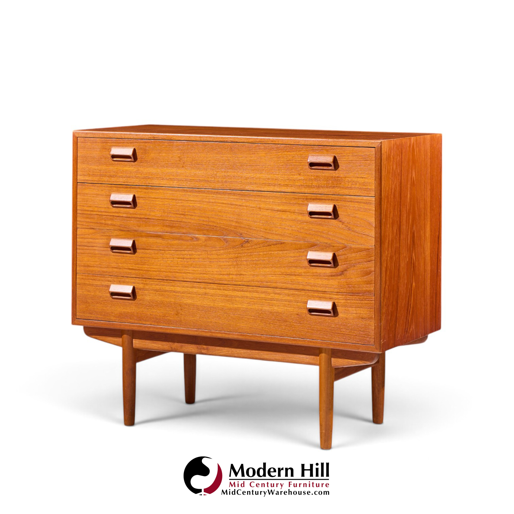 børge mogensen mid century danish modern teak and oak chest of drawers - pair