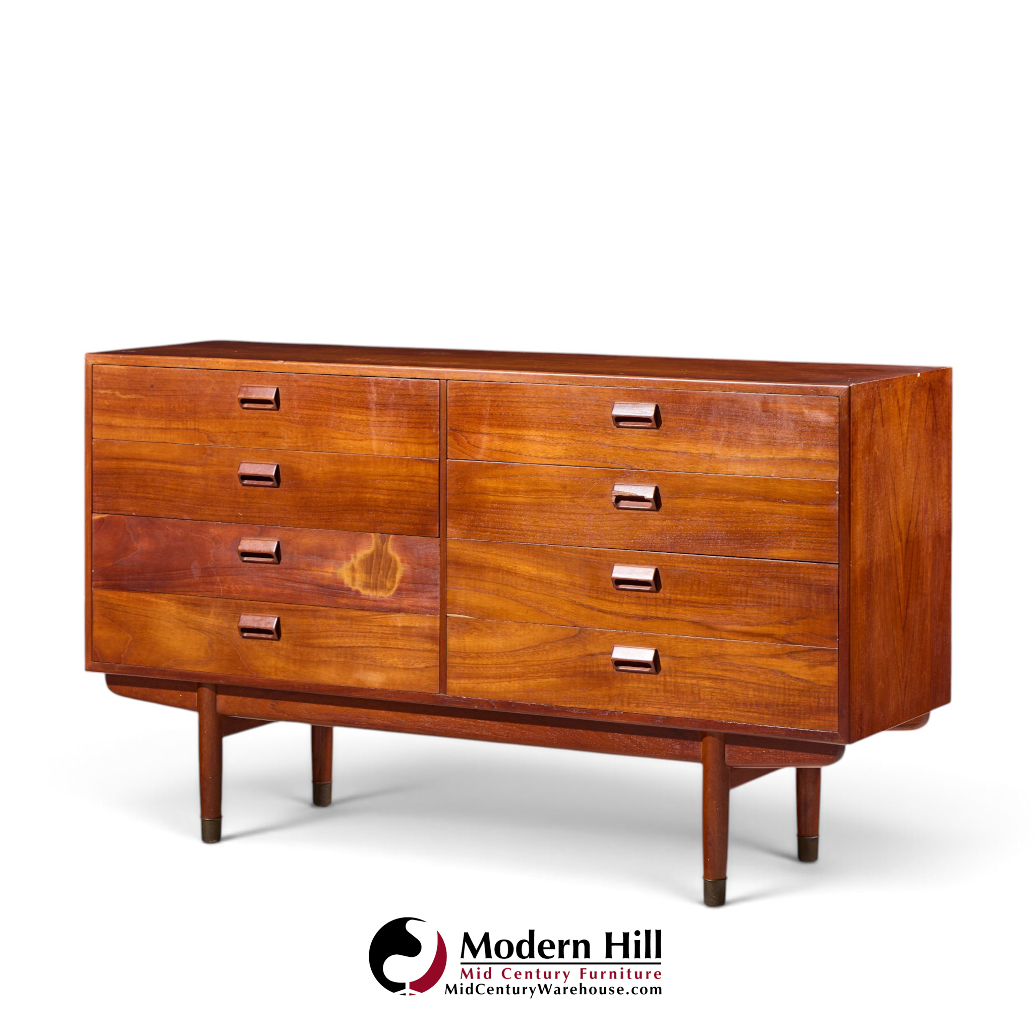 børge mogensen for søborg møbelfabrik mid century danish 8-drawer lowboy dresser