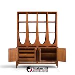 broyhill brasilia mid century walnut room divider
