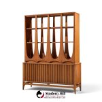 broyhill brasilia mid century walnut room divider