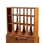 broyhill brasilia mid century walnut room divider