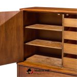 broyhill brasilia mid century walnut and brass gentleman chest highboy dresser