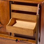 broyhill brasilia mid century walnut and brass gentleman chest highboy dresser
