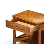 broyhill brasilia mid century walnut and brass nightstand