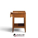 broyhill brasilia mid century walnut and brass nightstand