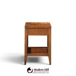 broyhill brasilia mid century walnut and brass nightstand